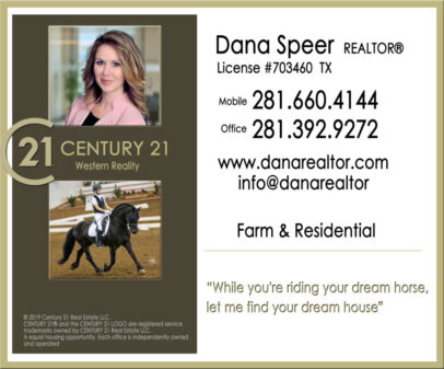Dana Speer, Real Estate Specialist : 
Horse Community in Texas